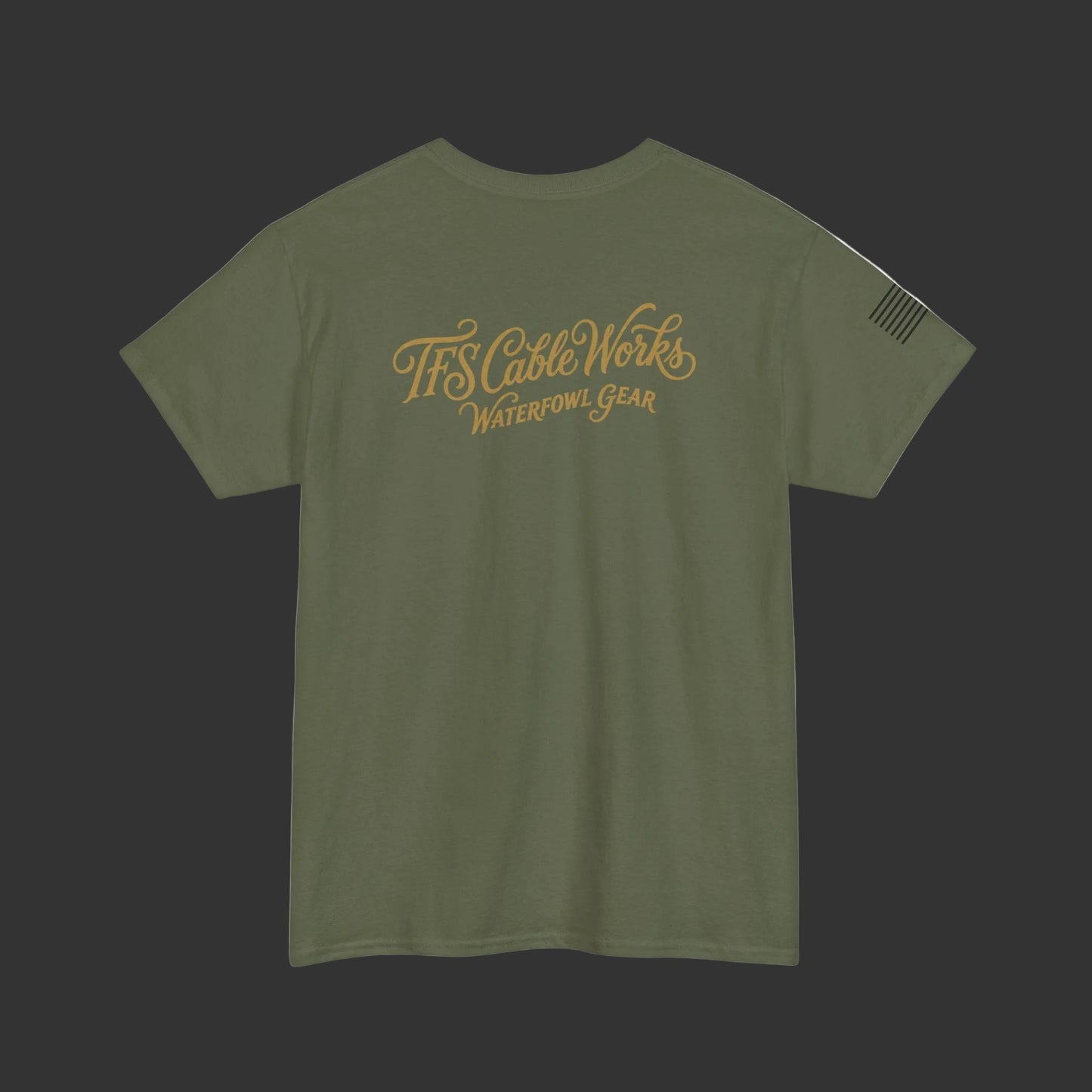 Waterfowl Gear T‑Shirt — TFS Cable Works Logo Duck Tee