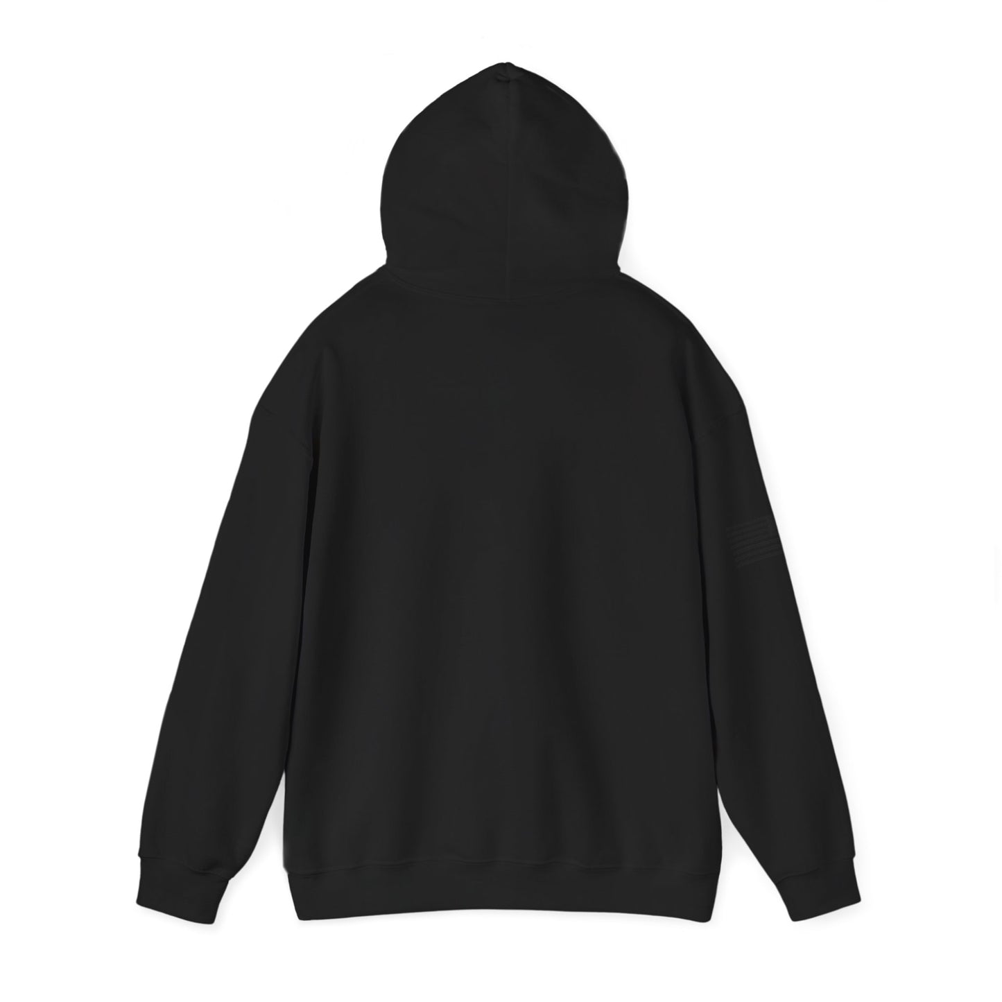 Hoodie — Minimal Gold Duck Emblem Pullover with Sleeve Flag