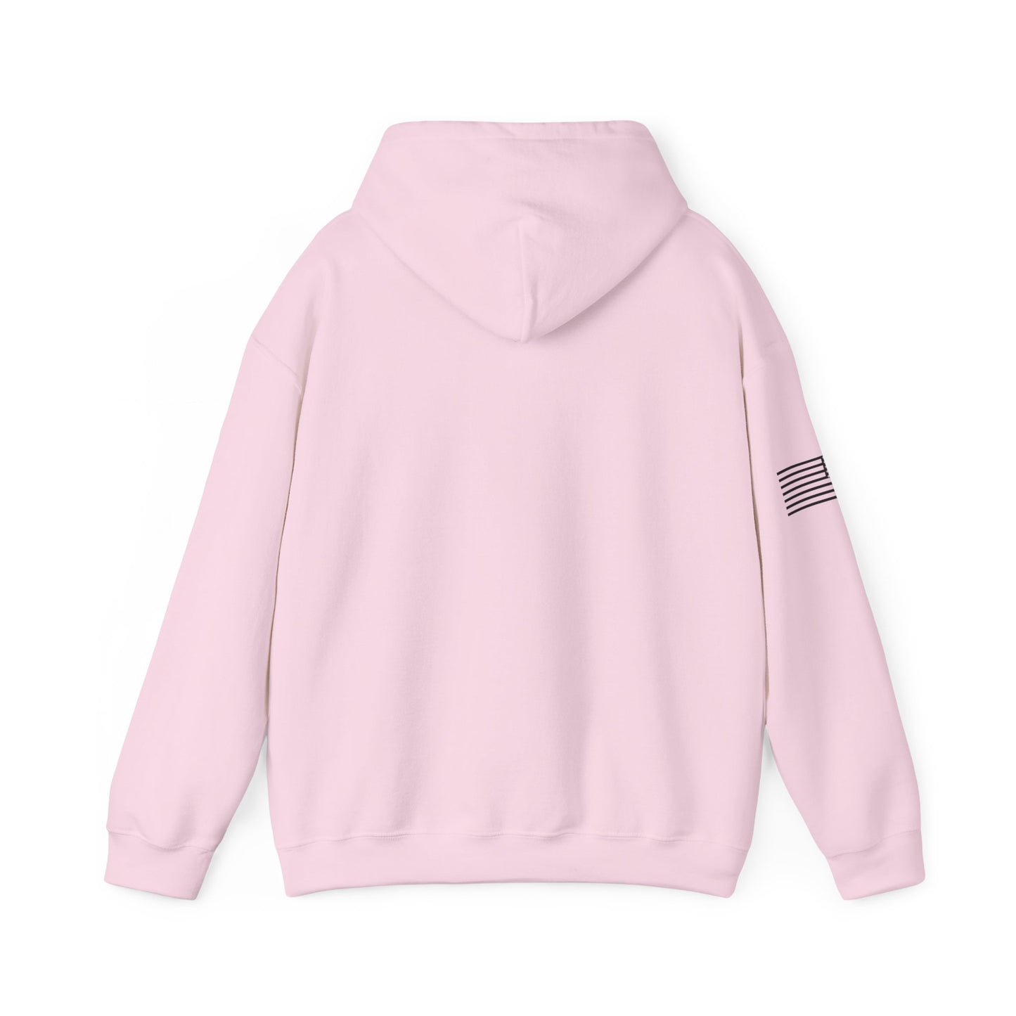 Hoodie — Minimal Gold Duck Emblem Pullover with Sleeve Flag