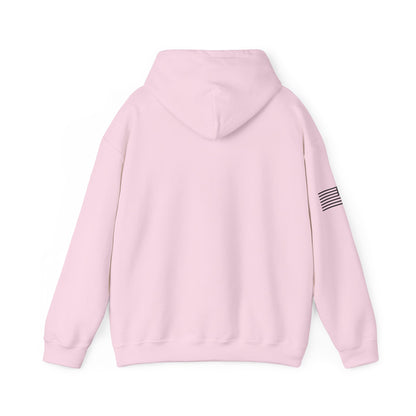 Hoodie — Minimal Gold Duck Emblem Pullover with Sleeve Flag
