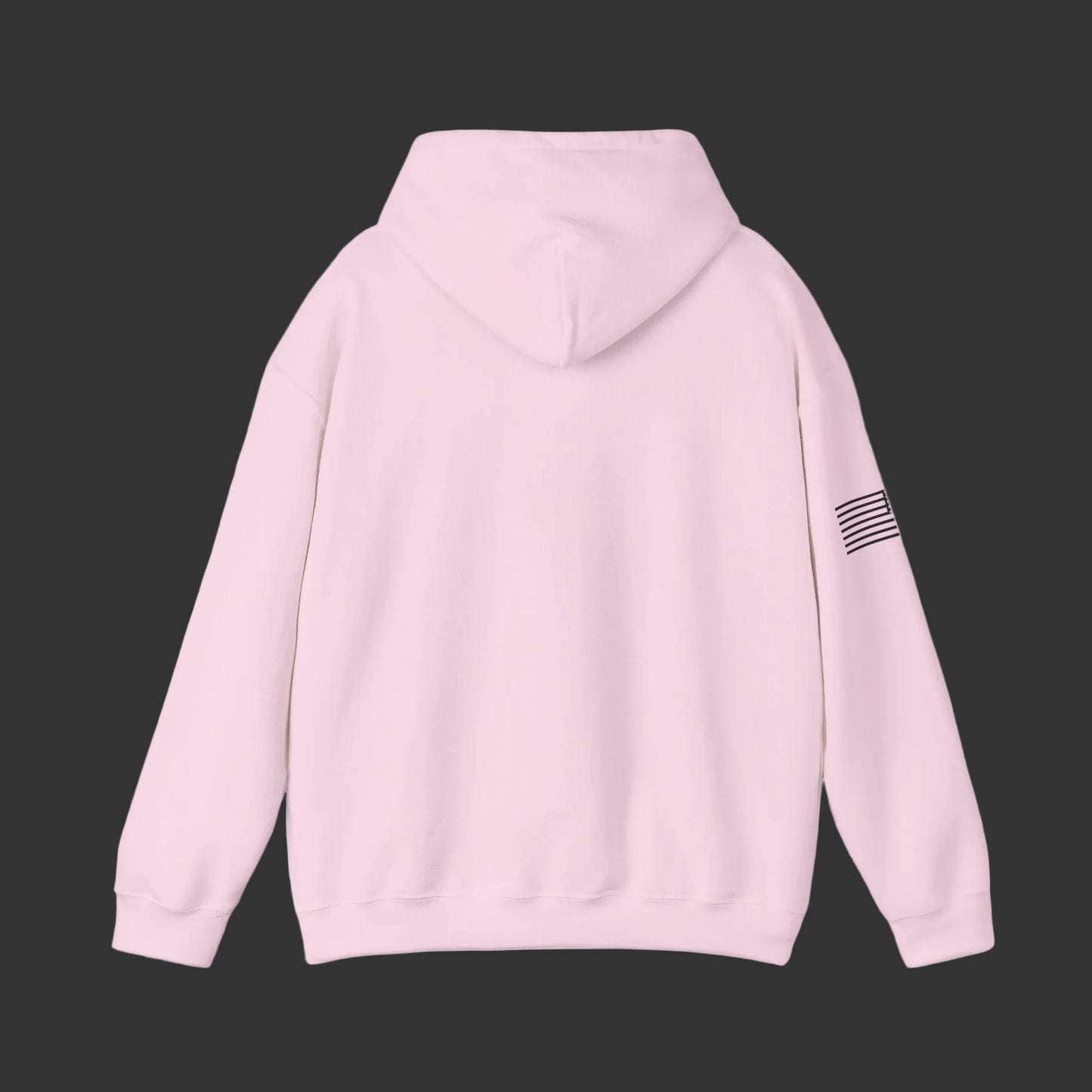 Hoodie — Minimal Gold Duck Emblem Pullover with Sleeve Flag