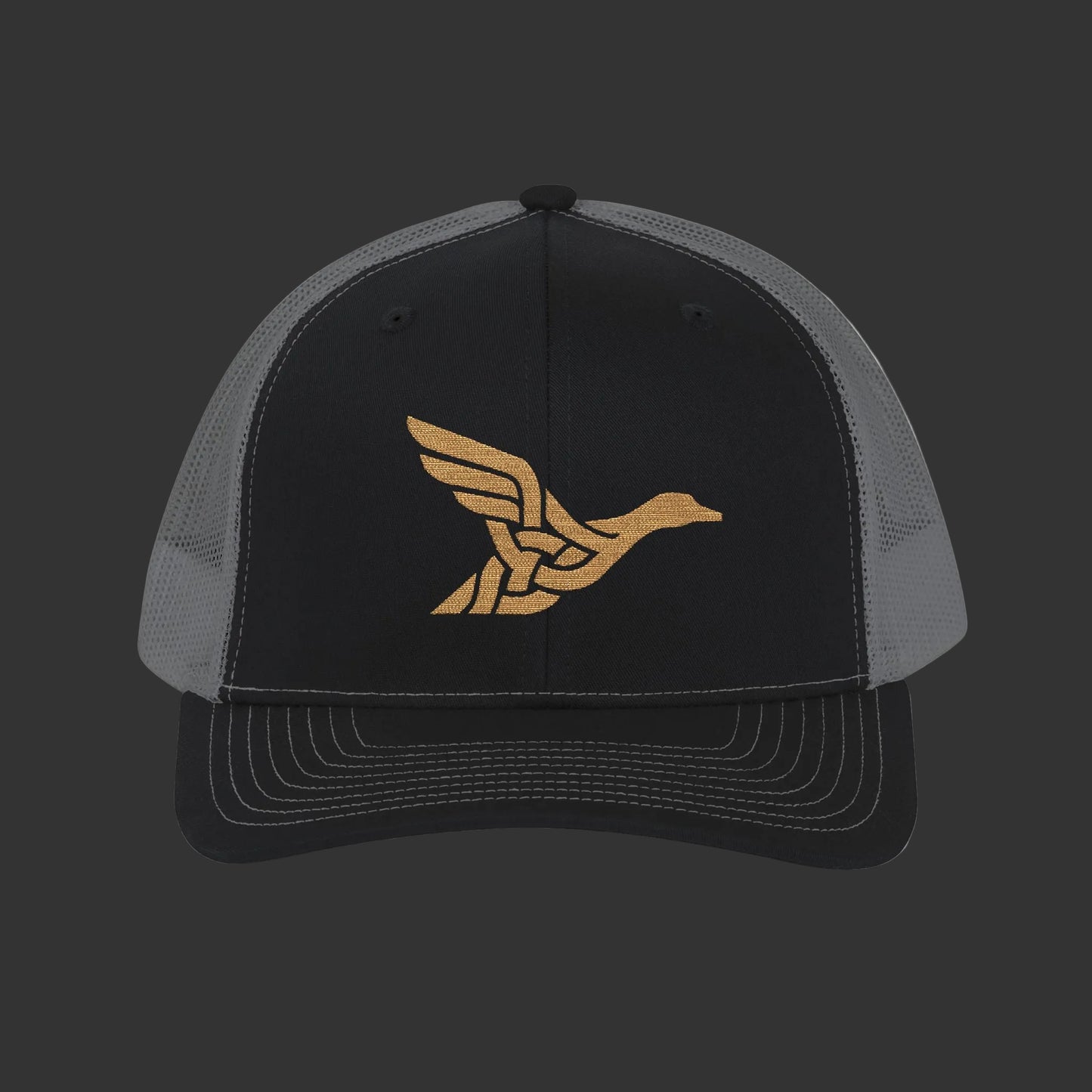 Embroidered Gold Celtic Bird Snapback Trucker Cap