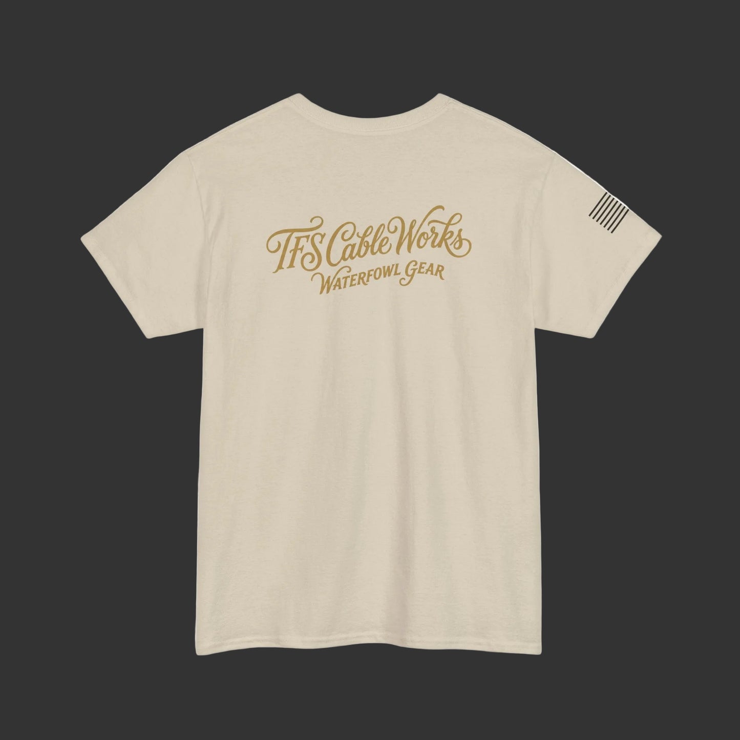 Waterfowl Gear T‑Shirt — TFS Cable Works Logo Duck Tee