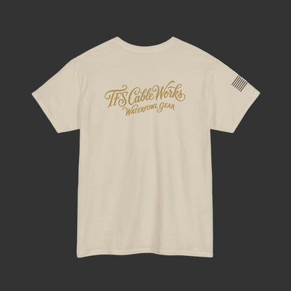 Waterfowl Gear T‑Shirt — TFS Cable Works Logo Duck Tee