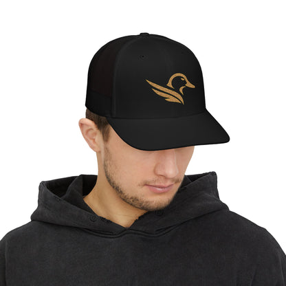 Embroidered Gold Celtic Bird Snapback Trucker Cap