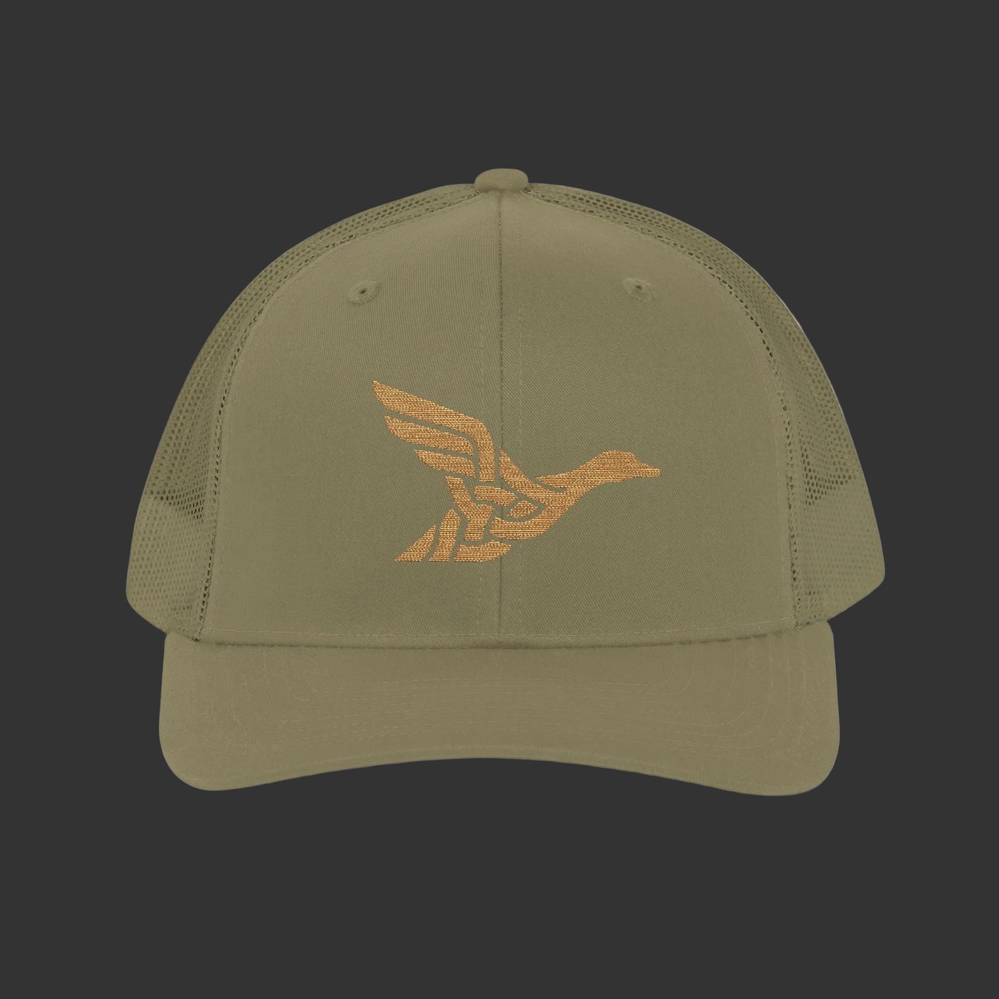 Embroidered Gold Celtic Bird Snapback Trucker Cap