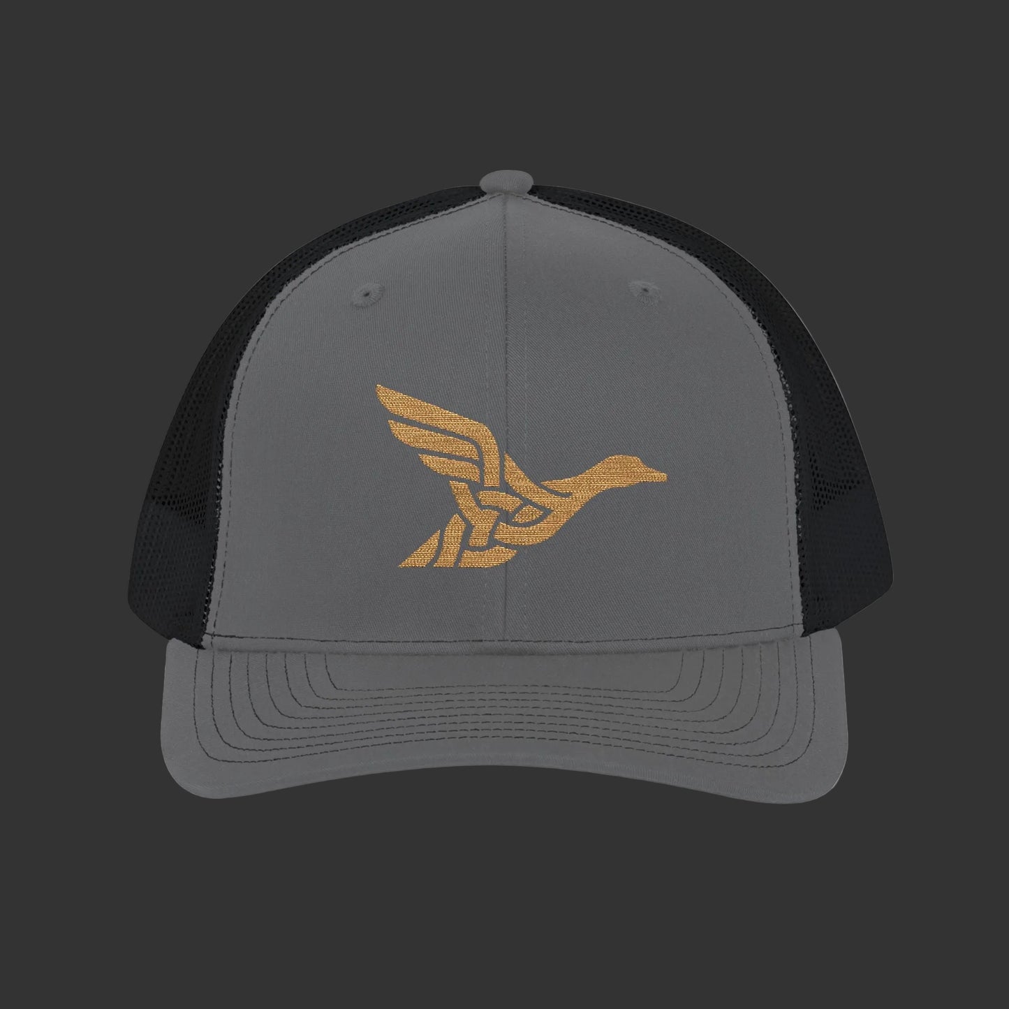 Embroidered Gold Celtic Bird Snapback Trucker Cap
