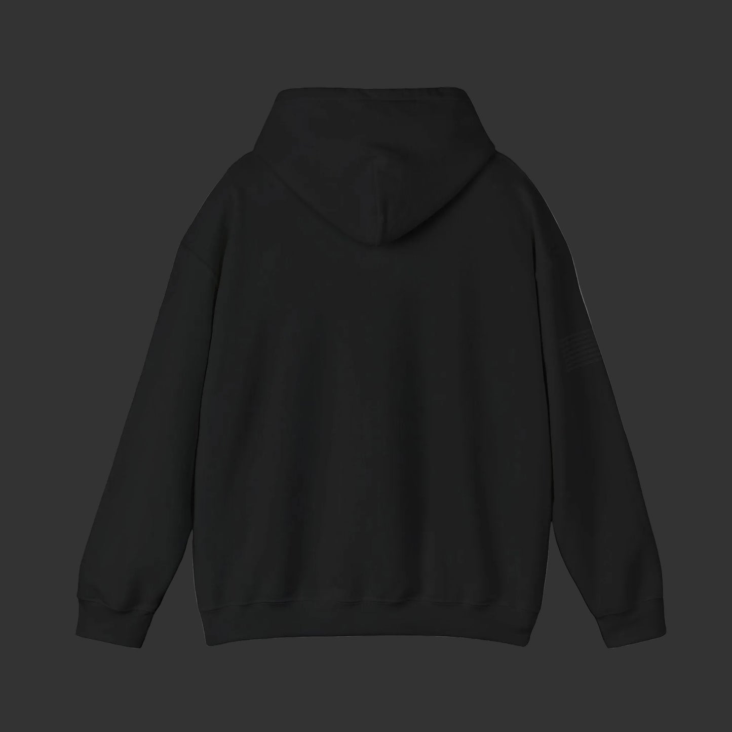 Hoodie — Minimal Gold Duck Emblem Pullover with Sleeve Flag