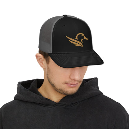 Embroidered Gold Celtic Bird Snapback Trucker Cap