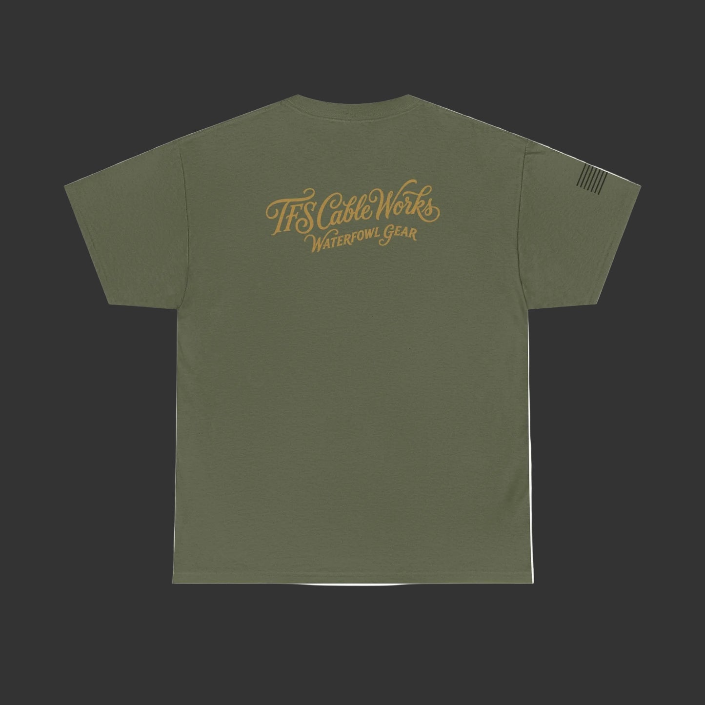 Waterfowl Gear T‑Shirt — TFS Cable Works Logo Duck Tee