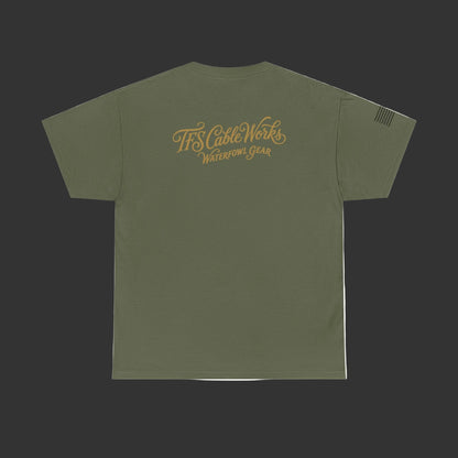 Waterfowl Gear T‑Shirt — TFS Cable Works Logo Duck Tee