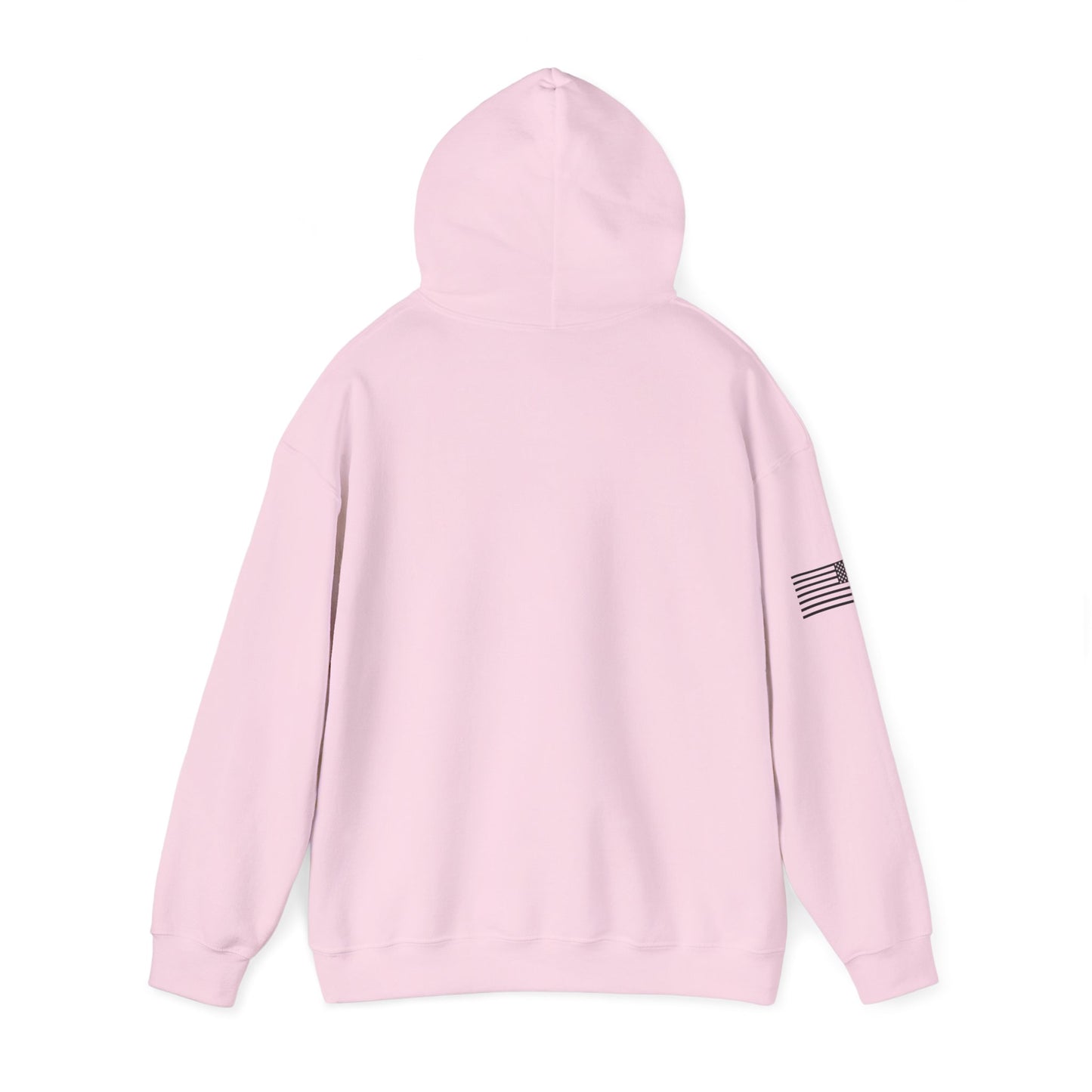 Hoodie — Minimal Gold Duck Emblem Pullover with Sleeve Flag