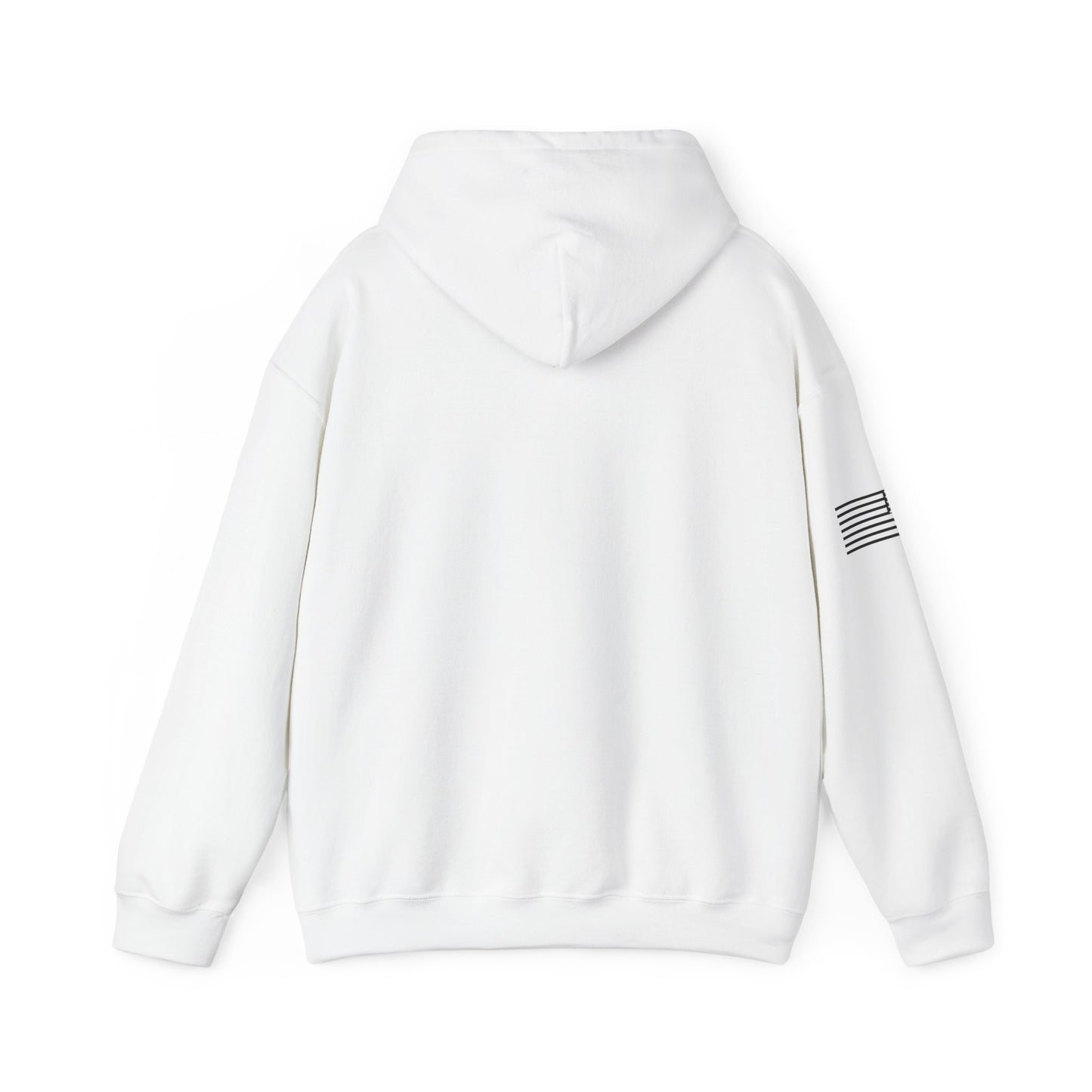Hoodie — Minimal Gold Duck Emblem Pullover with Sleeve Flag