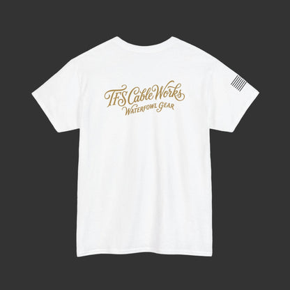 Waterfowl Gear T‑Shirt — TFS Cable Works Logo Duck Tee