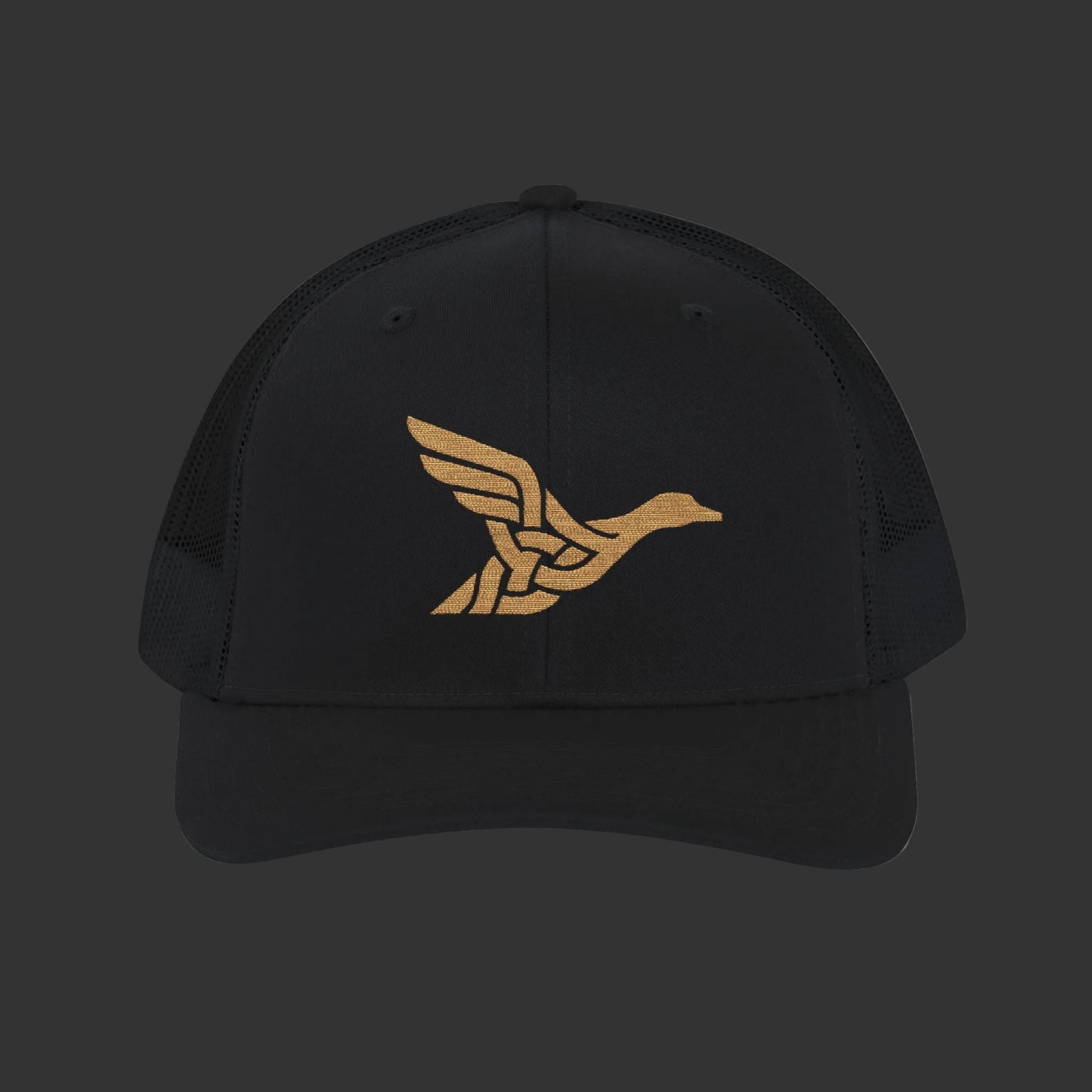 Embroidered Gold Celtic Bird Snapback Trucker Cap