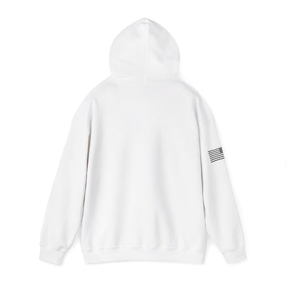 Hoodie — Minimal Gold Duck Emblem Pullover with Sleeve Flag